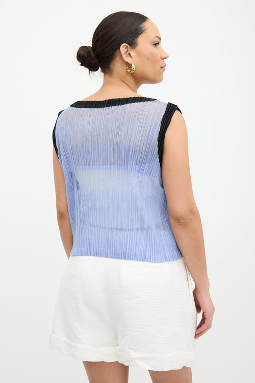 Pleats Please Issey Miyake Pleated Mesh Top