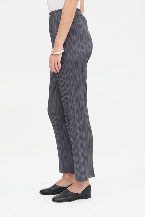 Pleats Please Issey Miyake Pleated Straight Leg Trouser