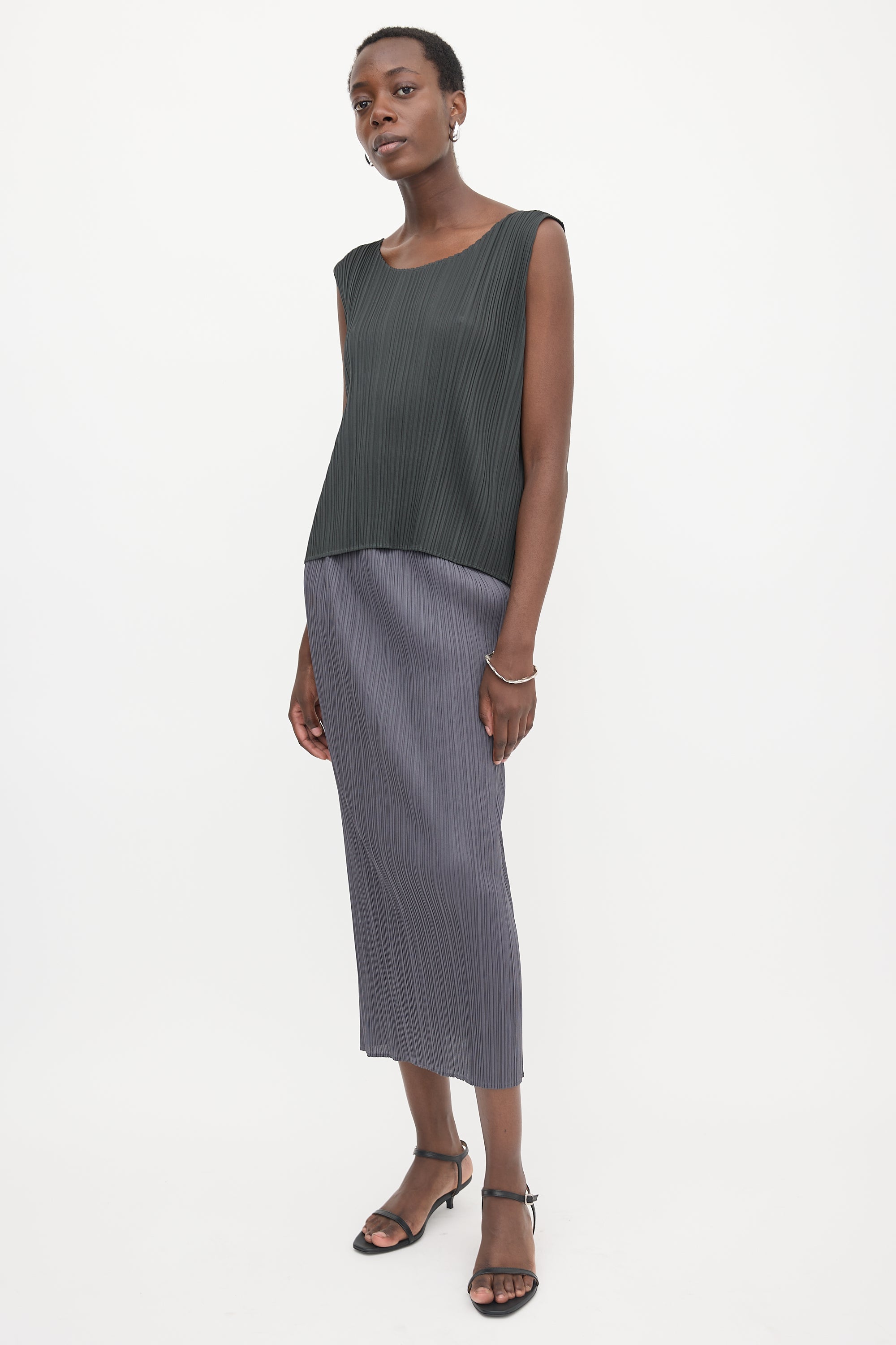 Pleats Please Issey Miyake Plissé Midi Skirt