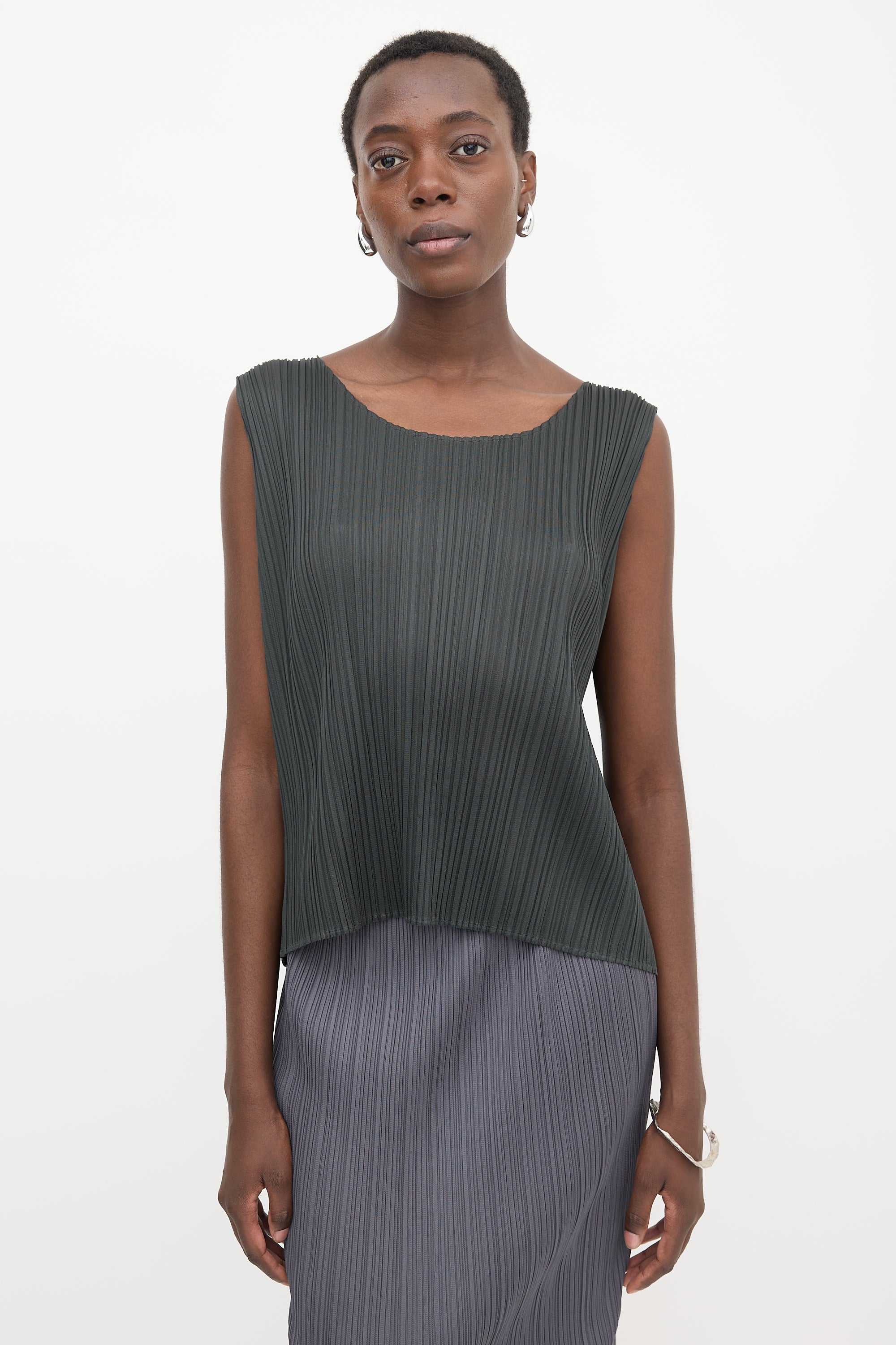 Pleats Please Issey Miyake Plissé Sleeveless Top