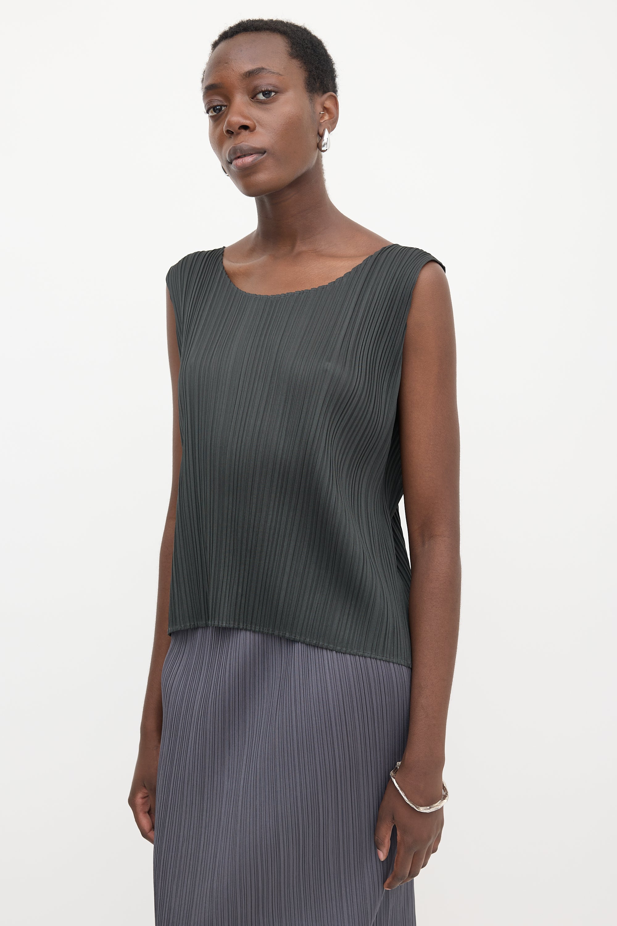 Pleats Please Issey Miyake Plissé Sleeveless Top