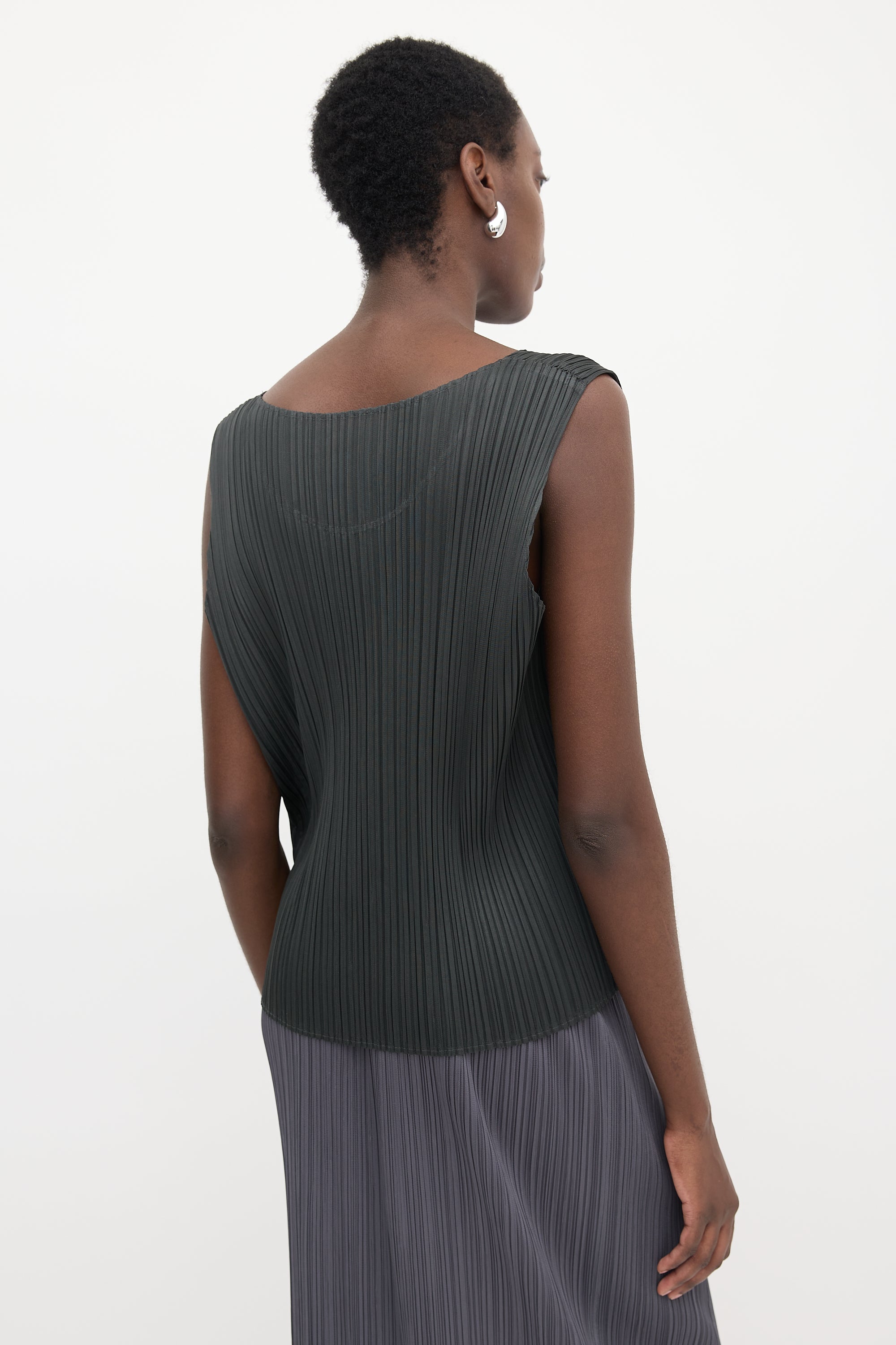 Pleats Please Issey Miyake Plissé Sleeveless Top