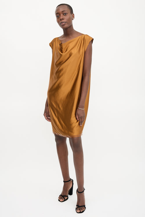 Ports 1961 Silk Draped Mini Dress