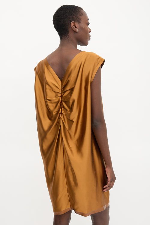 Ports 1961 Silk Draped Mini Dress