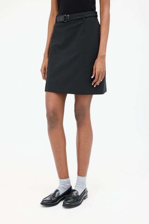 Prada 1990s Belted Mini Skirt
