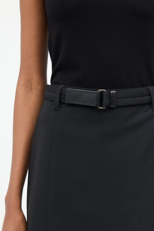 Prada 1990s Belted Mini Skirt