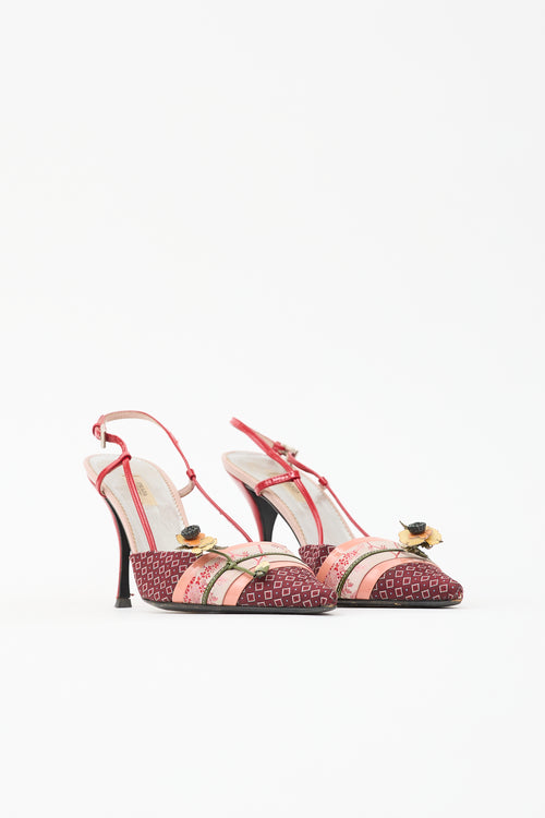 Prada 2003 Printed Flower Heel