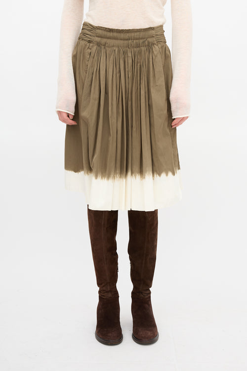 Prada SS 2004 Dip-Dye Pleated Skirt