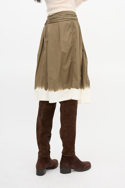 Prada SS 2004 Dip-Dye Pleated Skirt