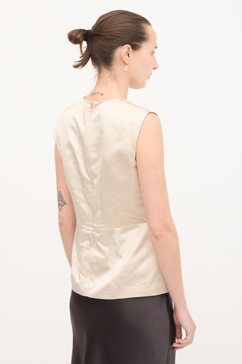 Prada 2006 Silk Peplum Top