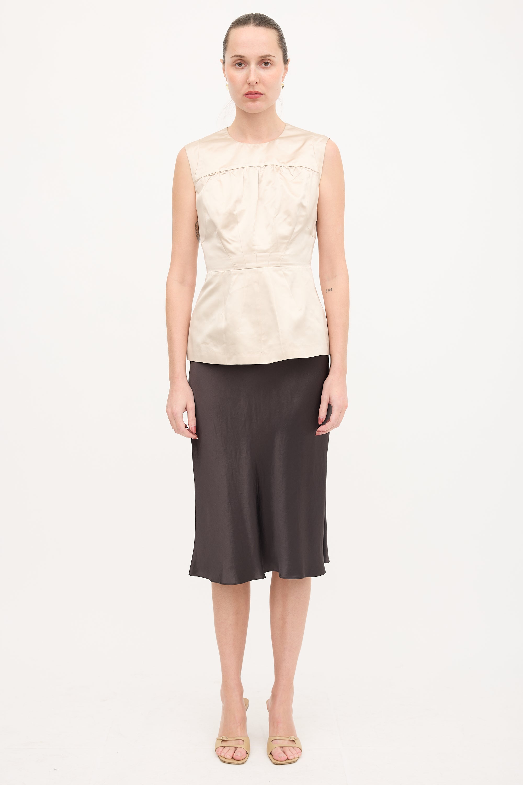 Prada 2006 Silk Peplum Top
