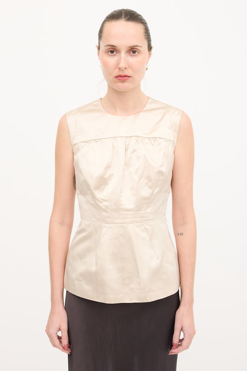 Prada 2006 Silk Peplum Top