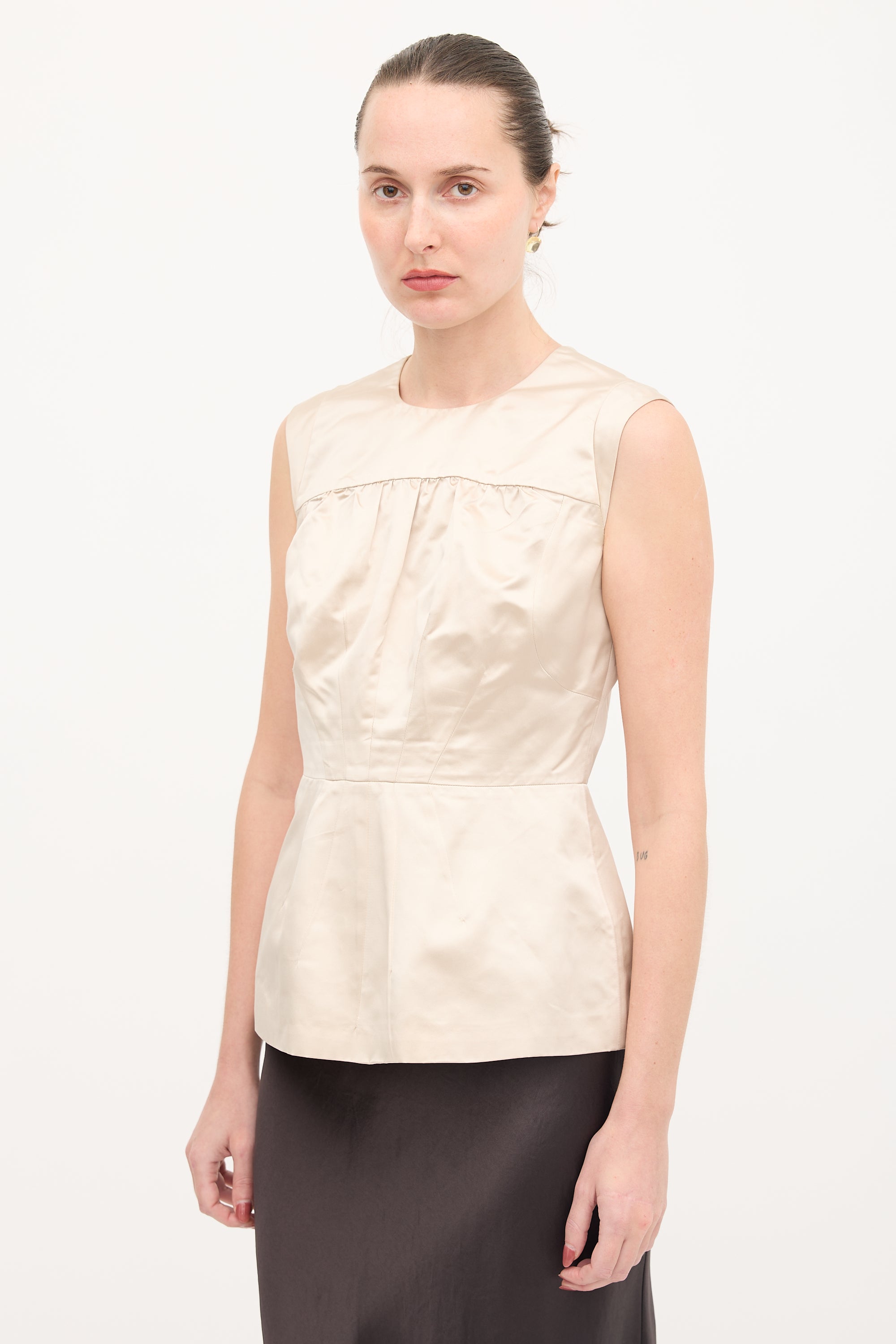 Prada 2006 Silk Peplum Top