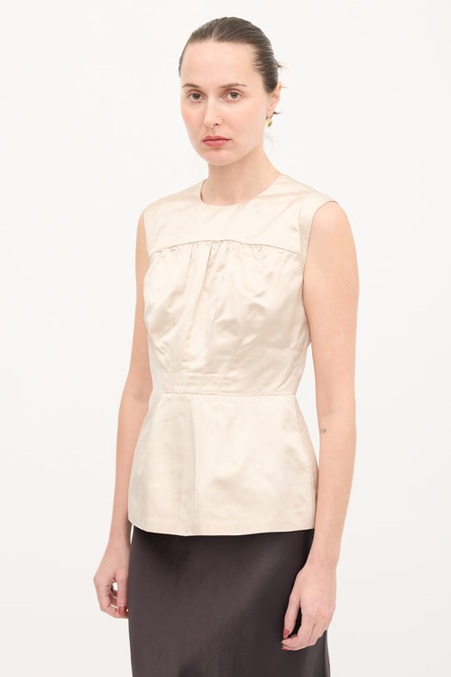 Prada 2006 Silk Peplum Top