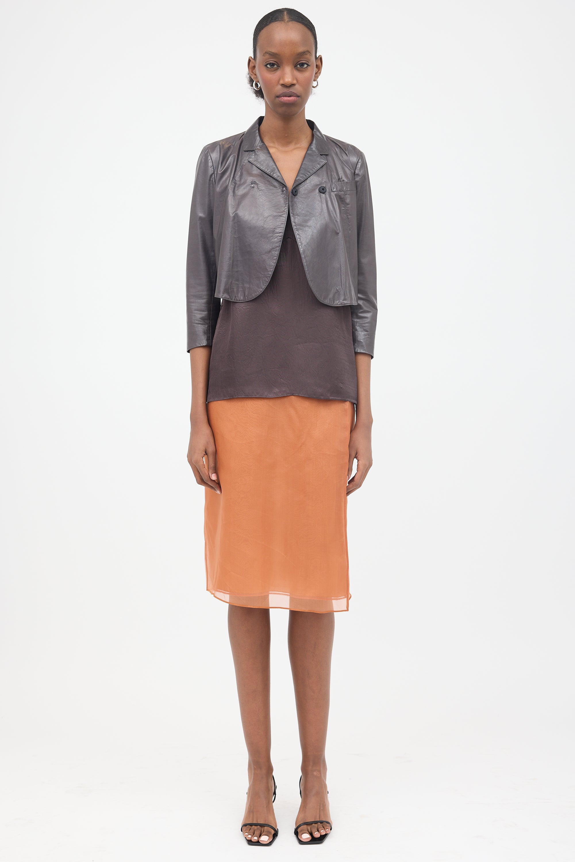 Prada 2009 Leather Cropped Jacket