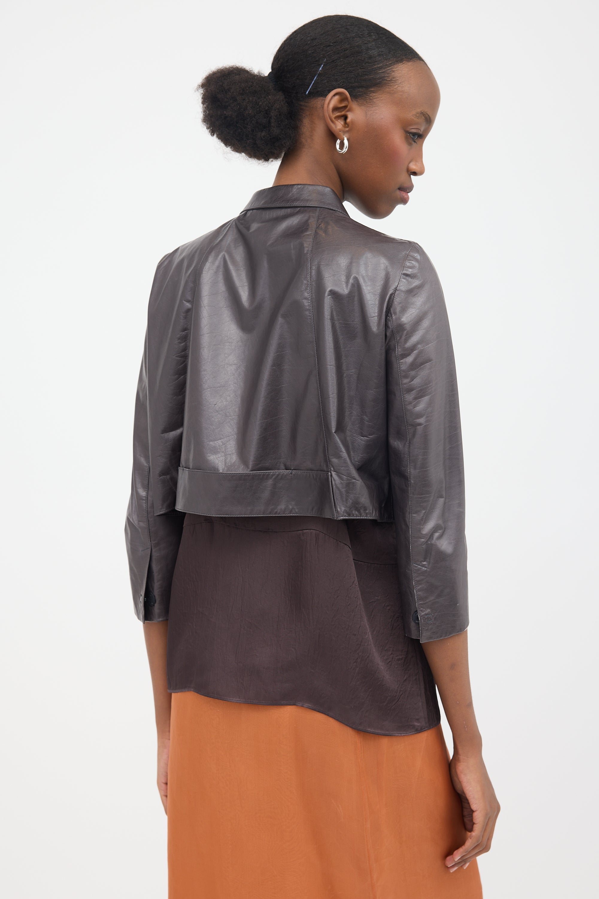 Prada 2009 Leather Cropped Jacket