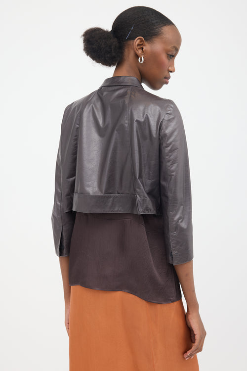 Prada 2009 Leather Cropped Jacket