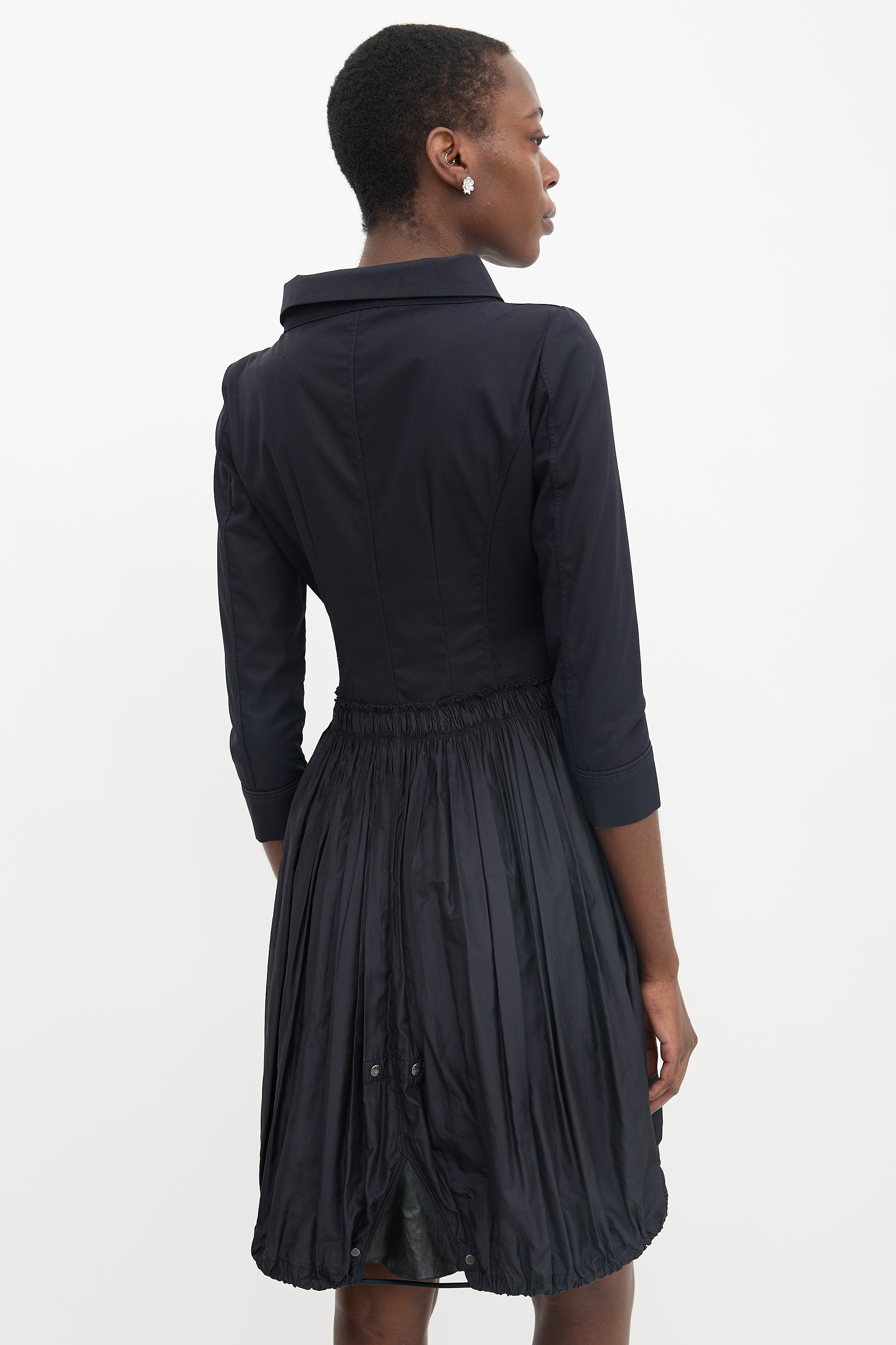Prada Sport 2009 Satin Collared Dress
