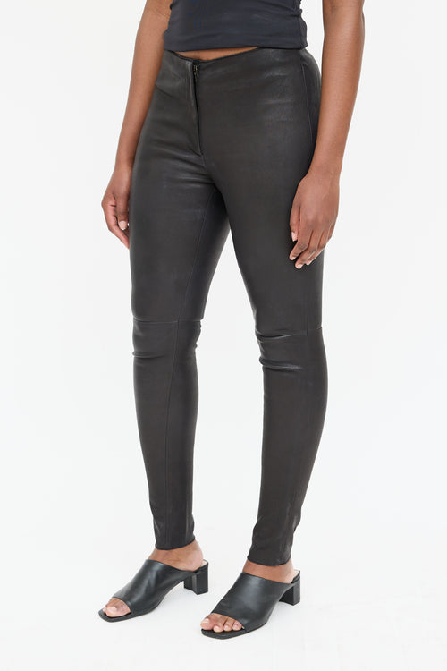 Prada 2010 Leather Slim Pant