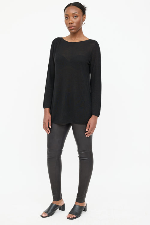 Prada 2010 Leather Slim Pant
