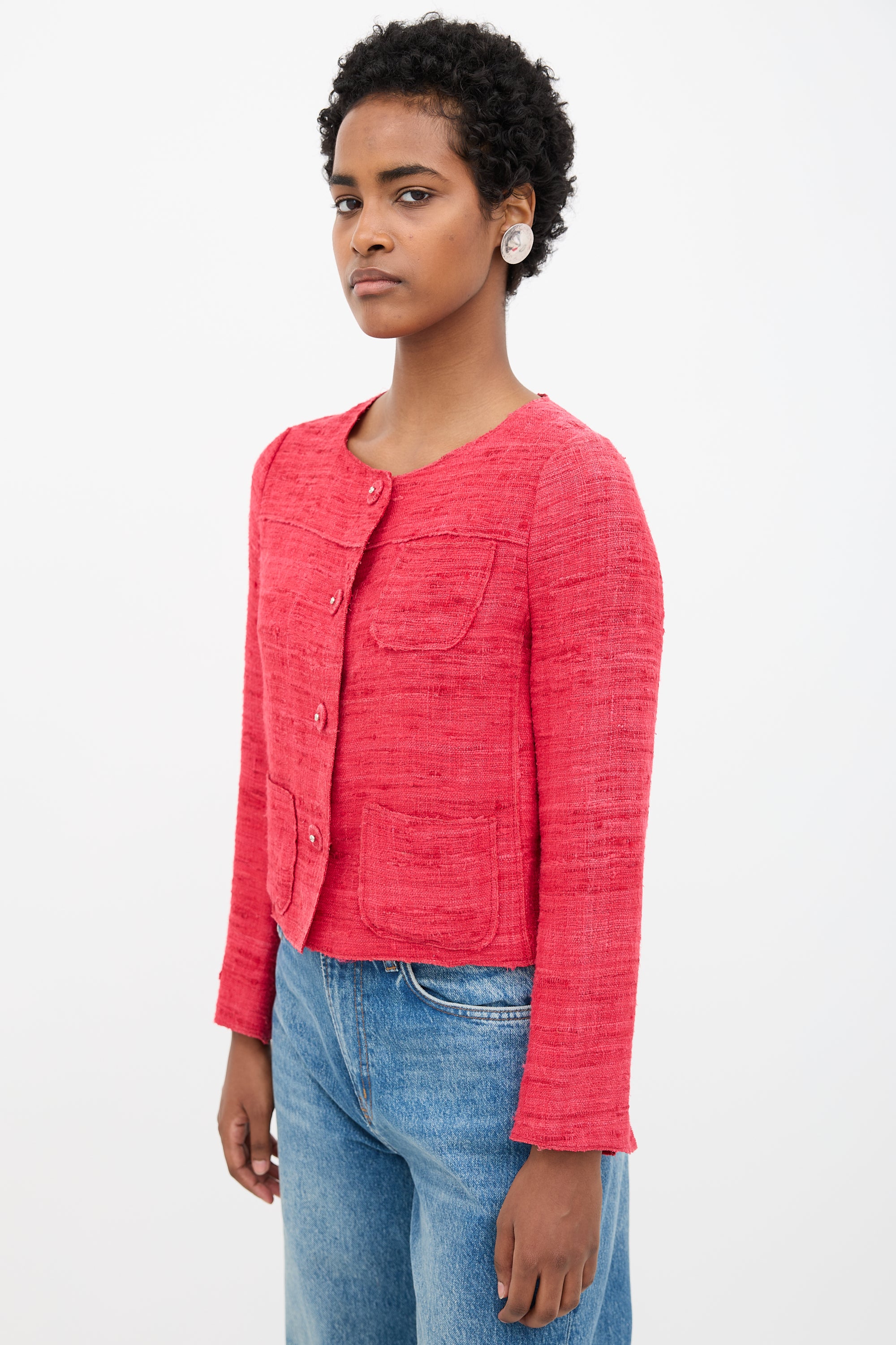 Prada 2010 Silk Slub Tweed Jacket