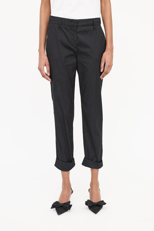 Prada 2013 Poplin Cuffed Slim Trouser