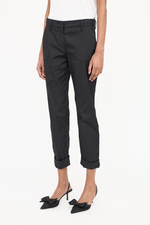 Prada 2013 Poplin Cuffed Slim Trouser