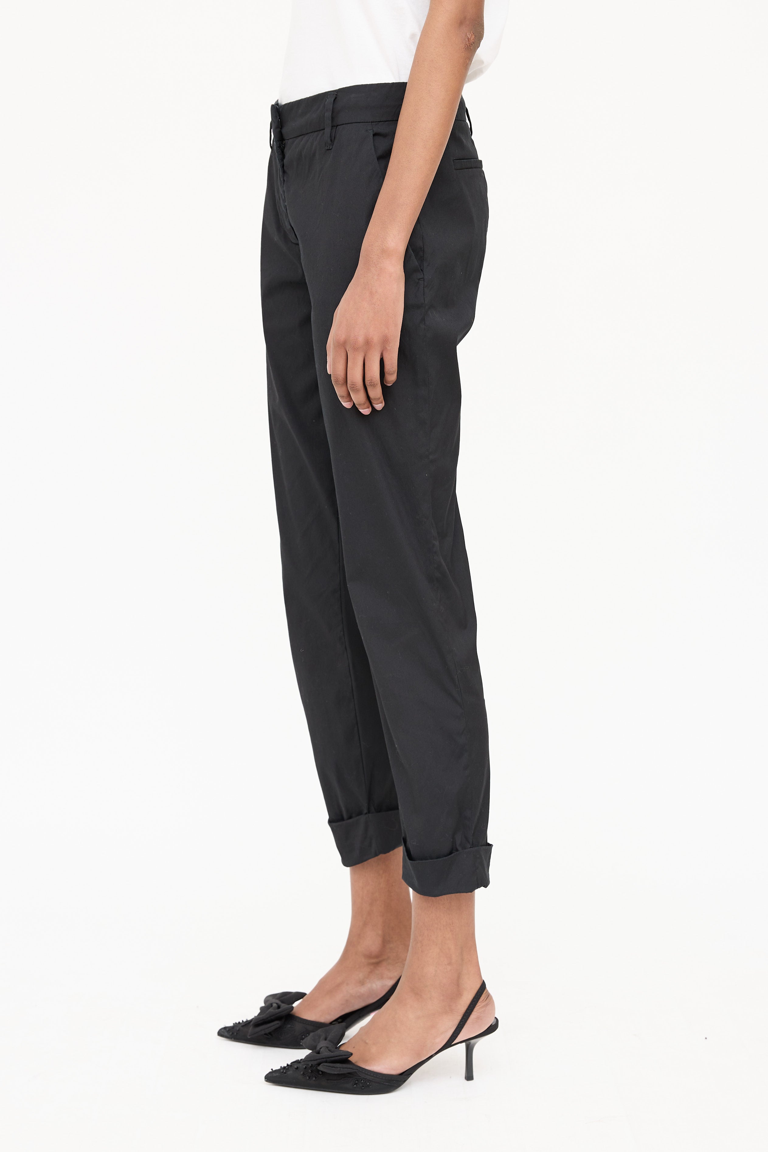 Prada 2013 Poplin Cuffed Slim Trouser