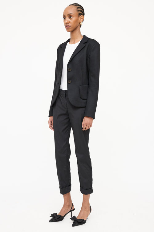 Prada 2013 Poplin Cuffed Slim Trouser