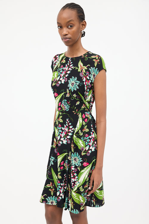 Prada 2013 Crepe Floral Dress