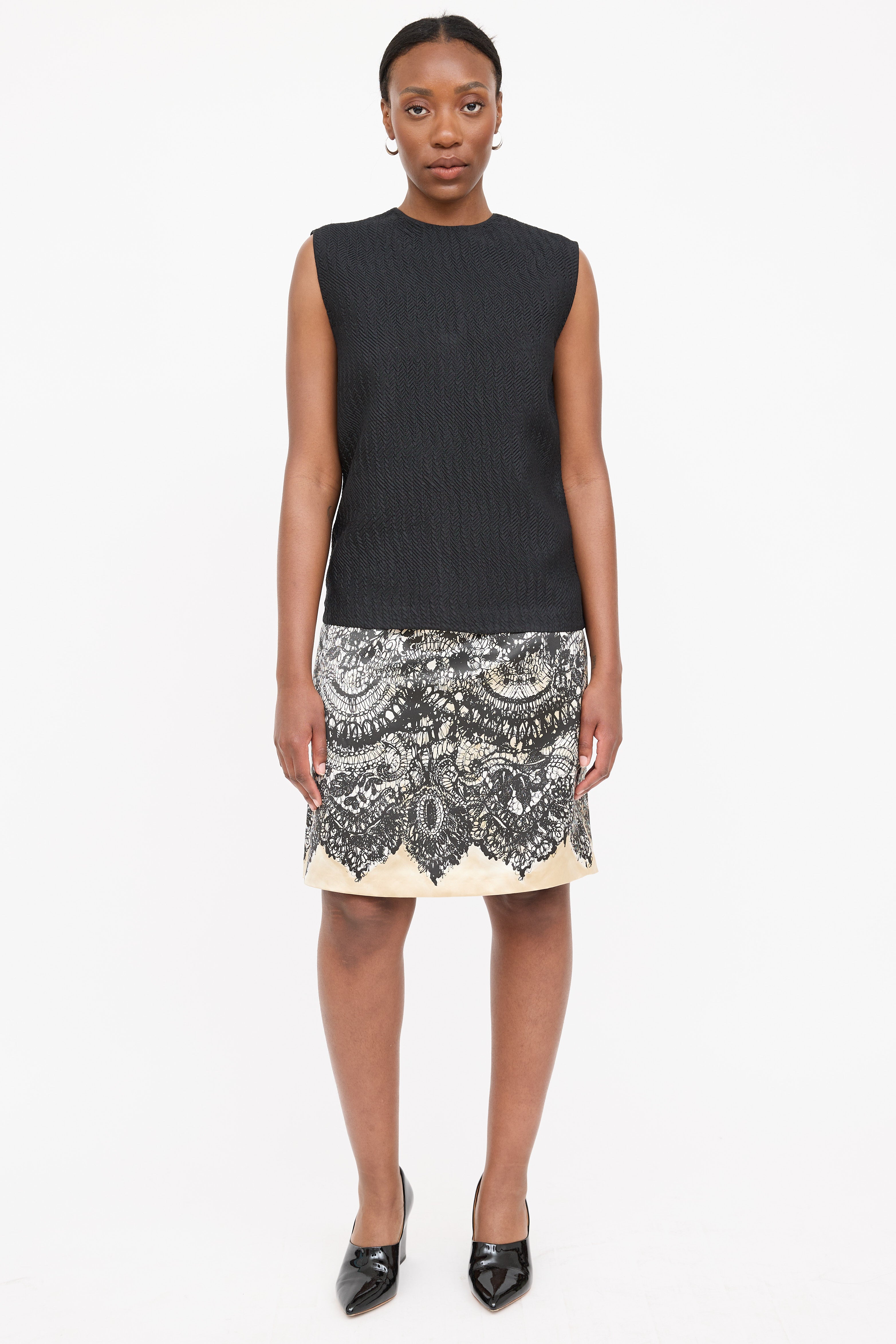 Prada 2014 Nylon Pleated Top