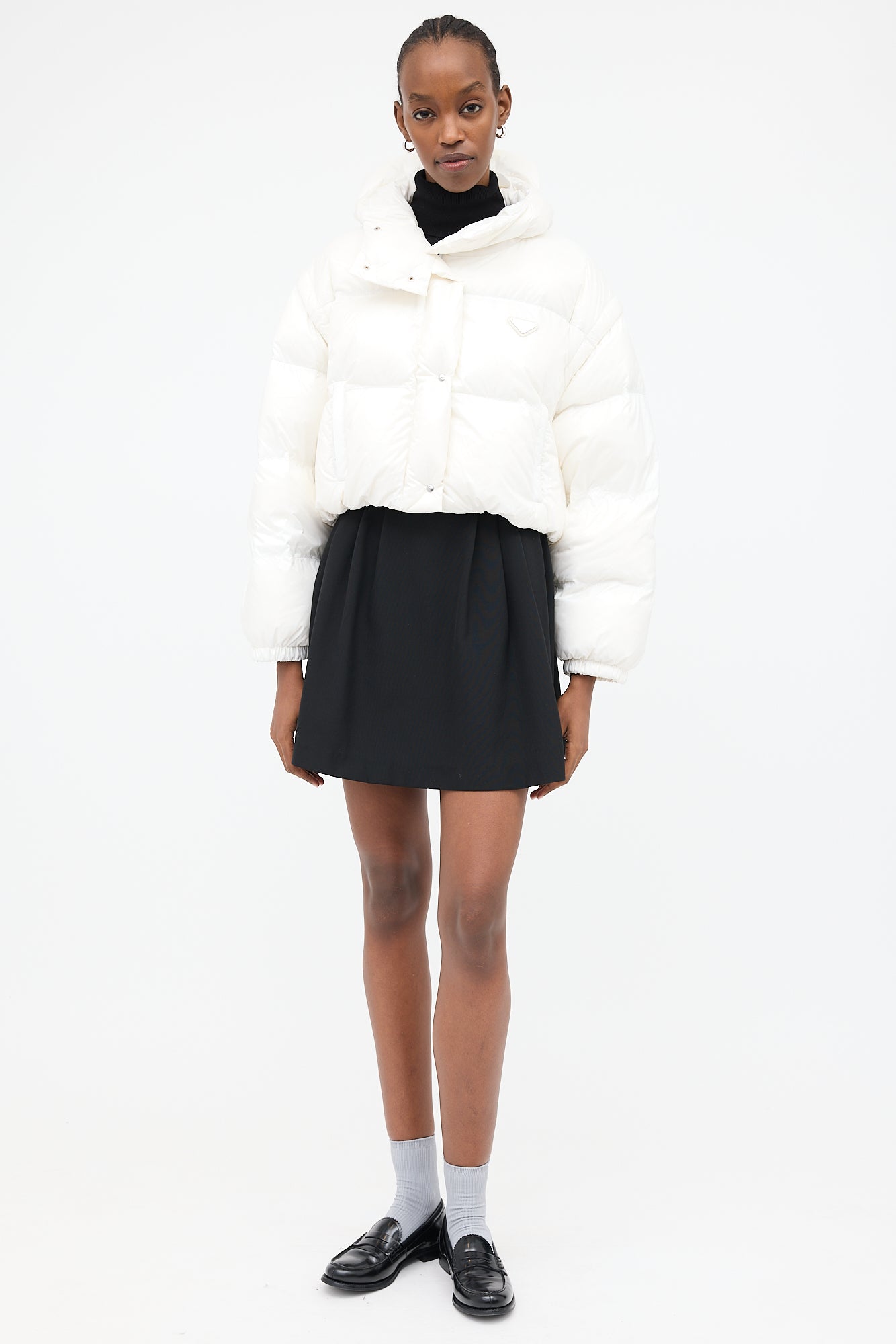 Prada 2022 Down & Nylon Convertible Puffer Jacket
