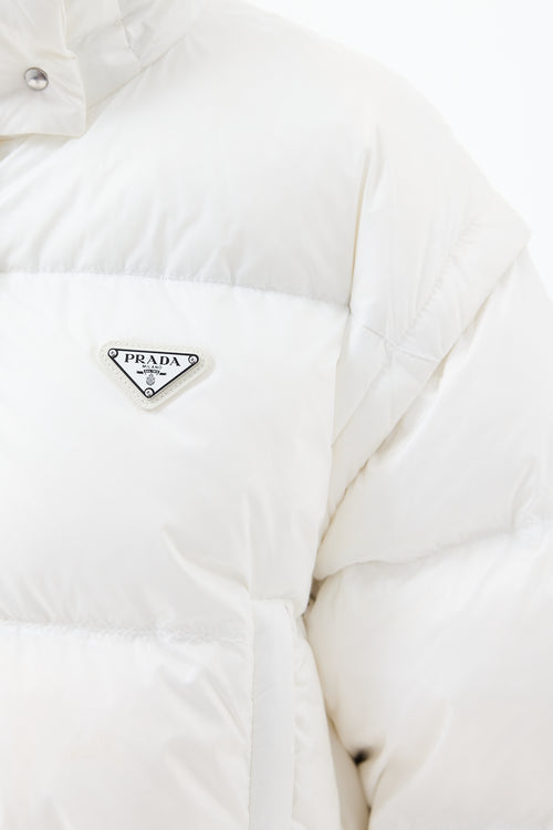 Prada 2022 Down & Nylon Convertible Puffer Jacket