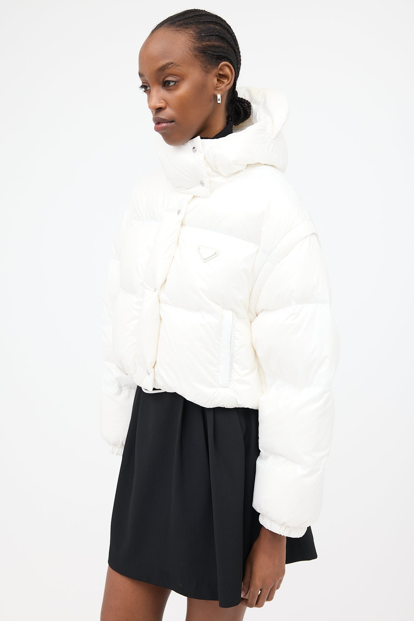 Prada 2022 Down & Nylon Convertible Puffer Jacket
