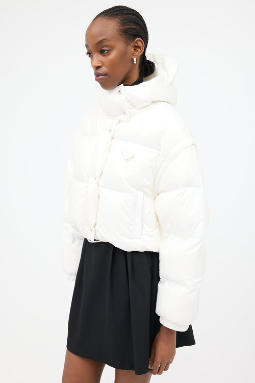 Prada 2022 Down & Nylon Convertible Puffer Jacket