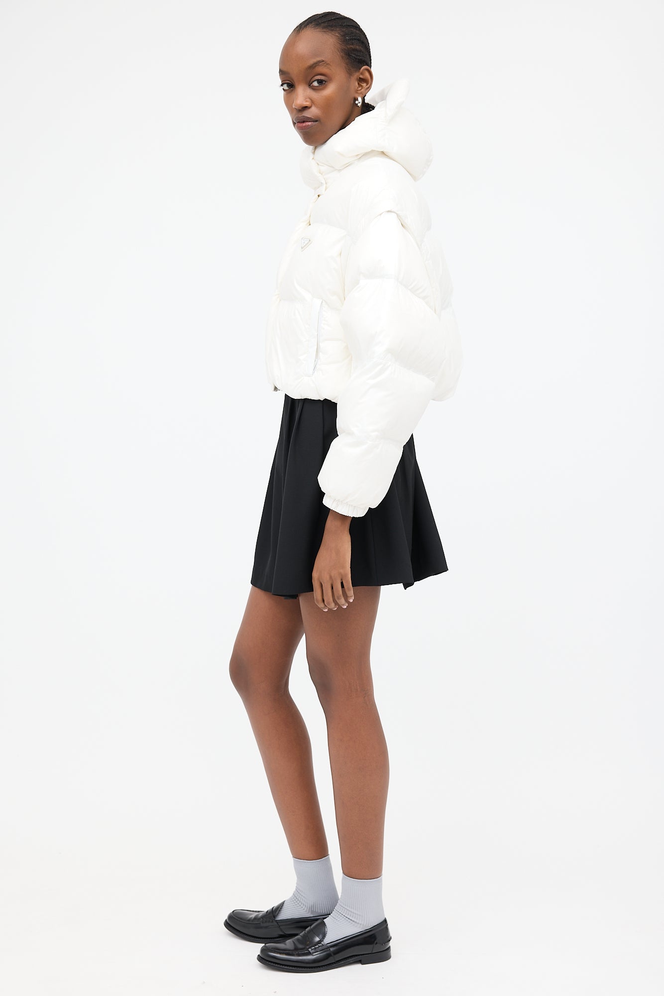 Prada 2022 Down & Nylon Convertible Puffer Jacket