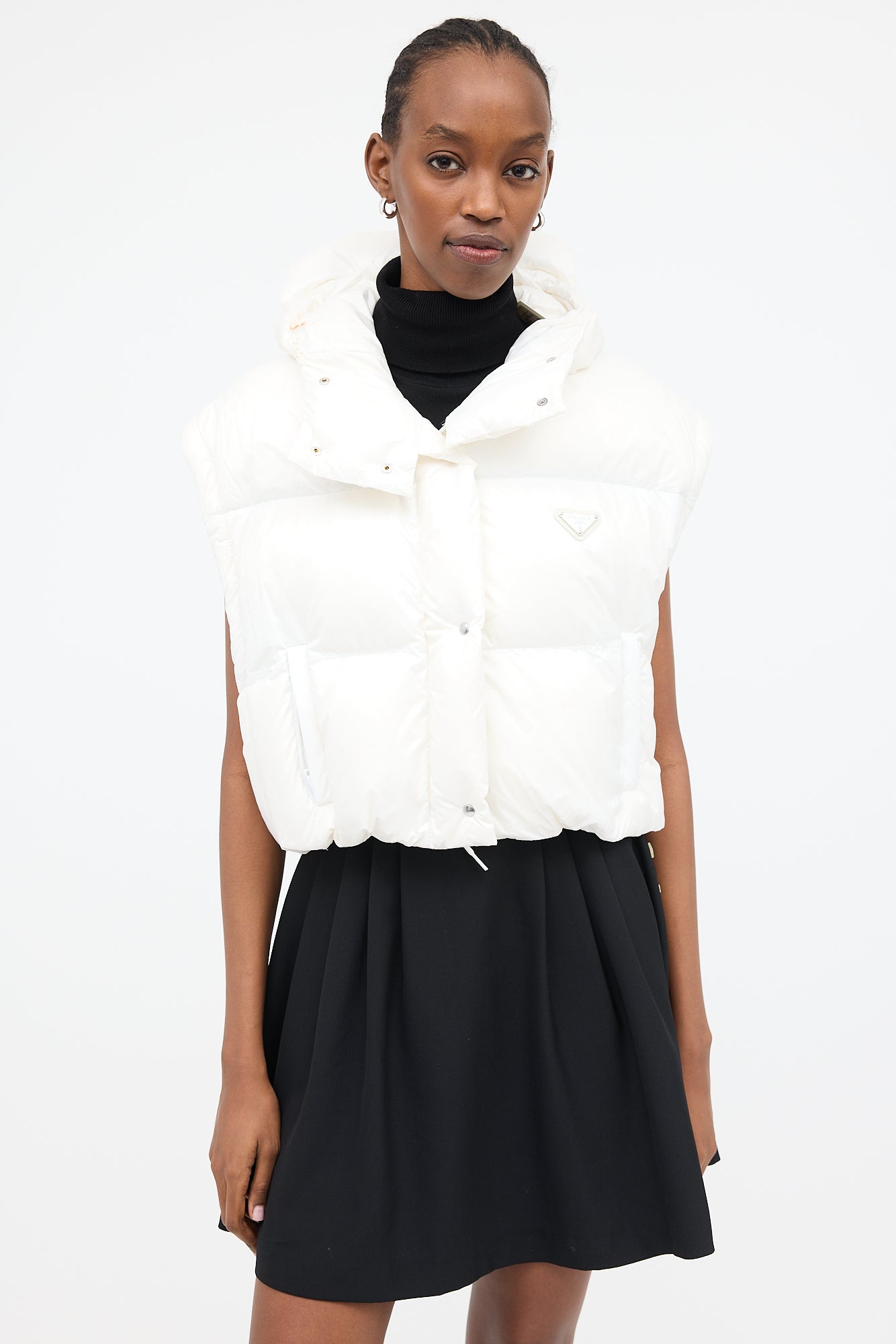 Prada 2022 Down & Nylon Convertible Puffer Jacket