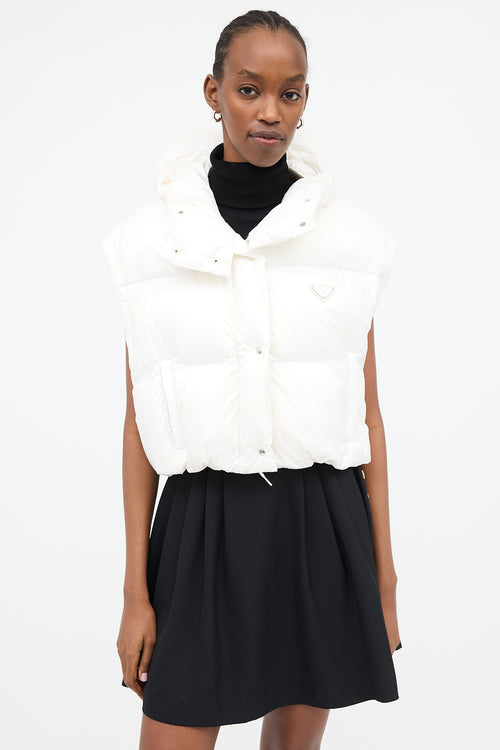 Prada 2022 Down & Nylon Convertible Puffer Jacket