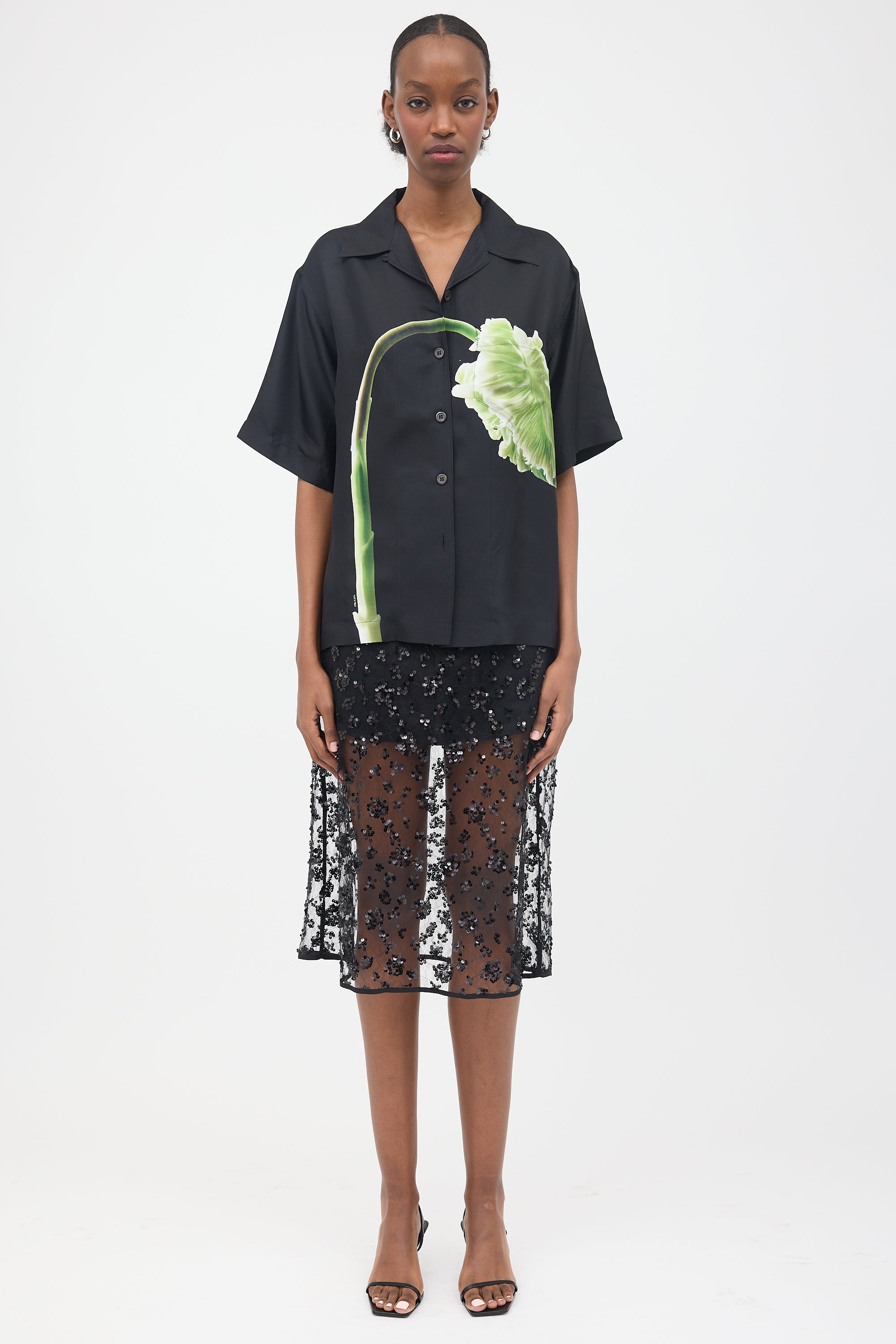 Prada 2023 Silk Flower Shirt