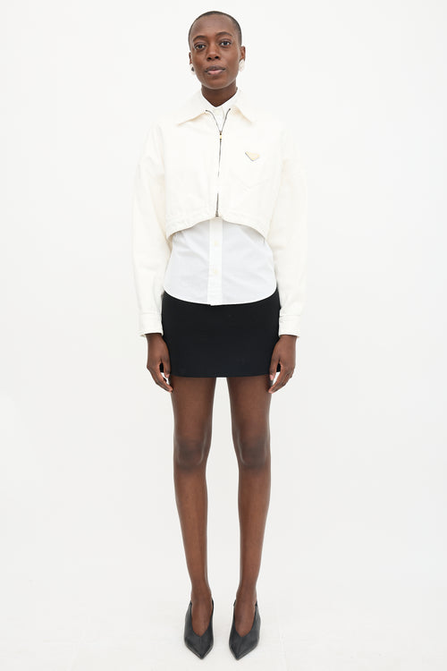 Prada 2023 Denim Cropped Jacket