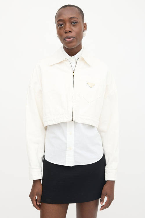 Prada 2023 Denim Cropped Jacket