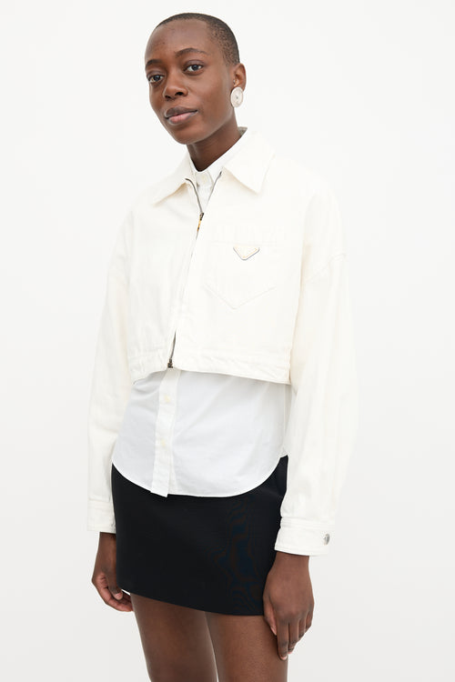 Prada 2023 Denim Cropped Jacket