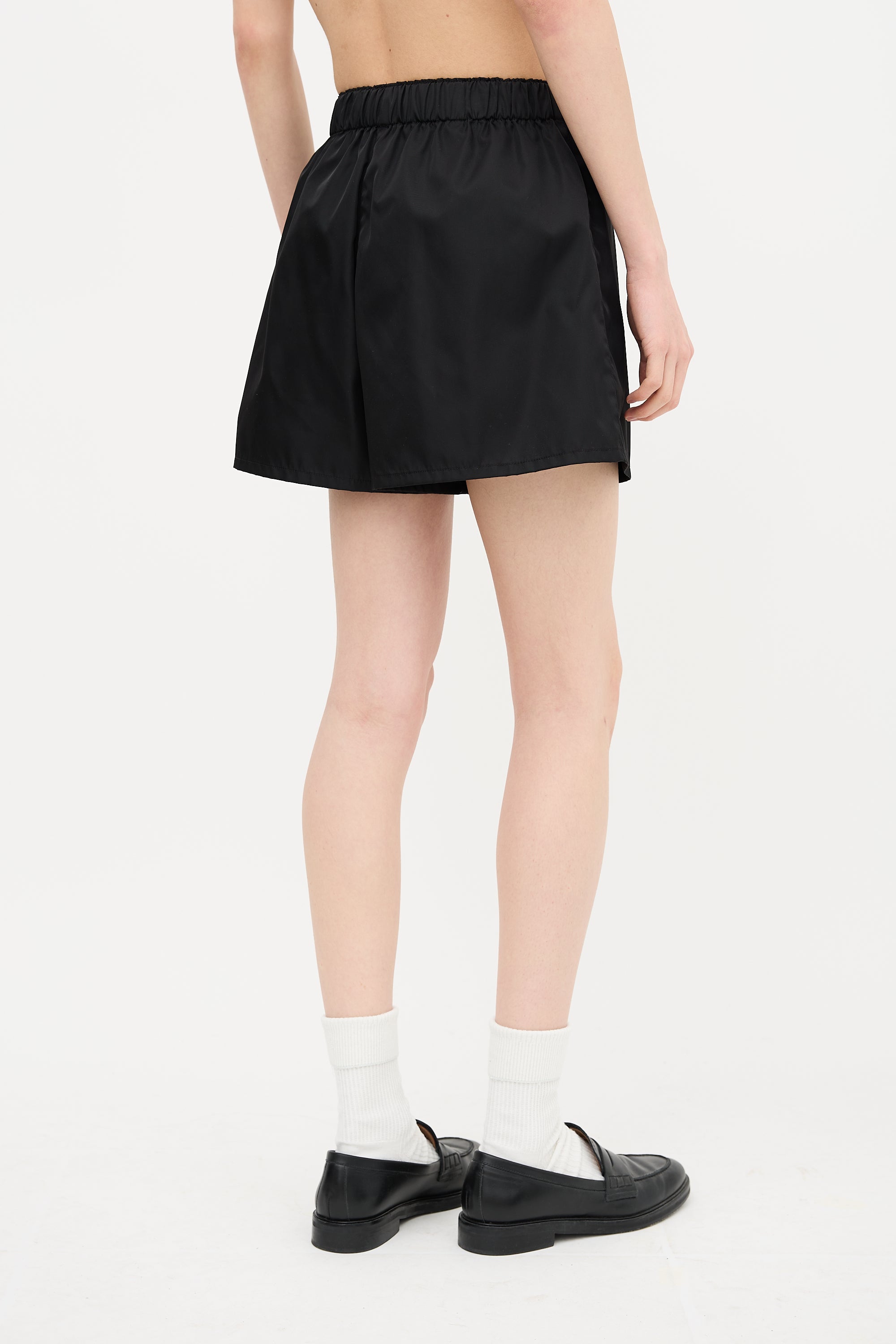 Prada 2023 Re-Nylon Triangle Logo Shorts