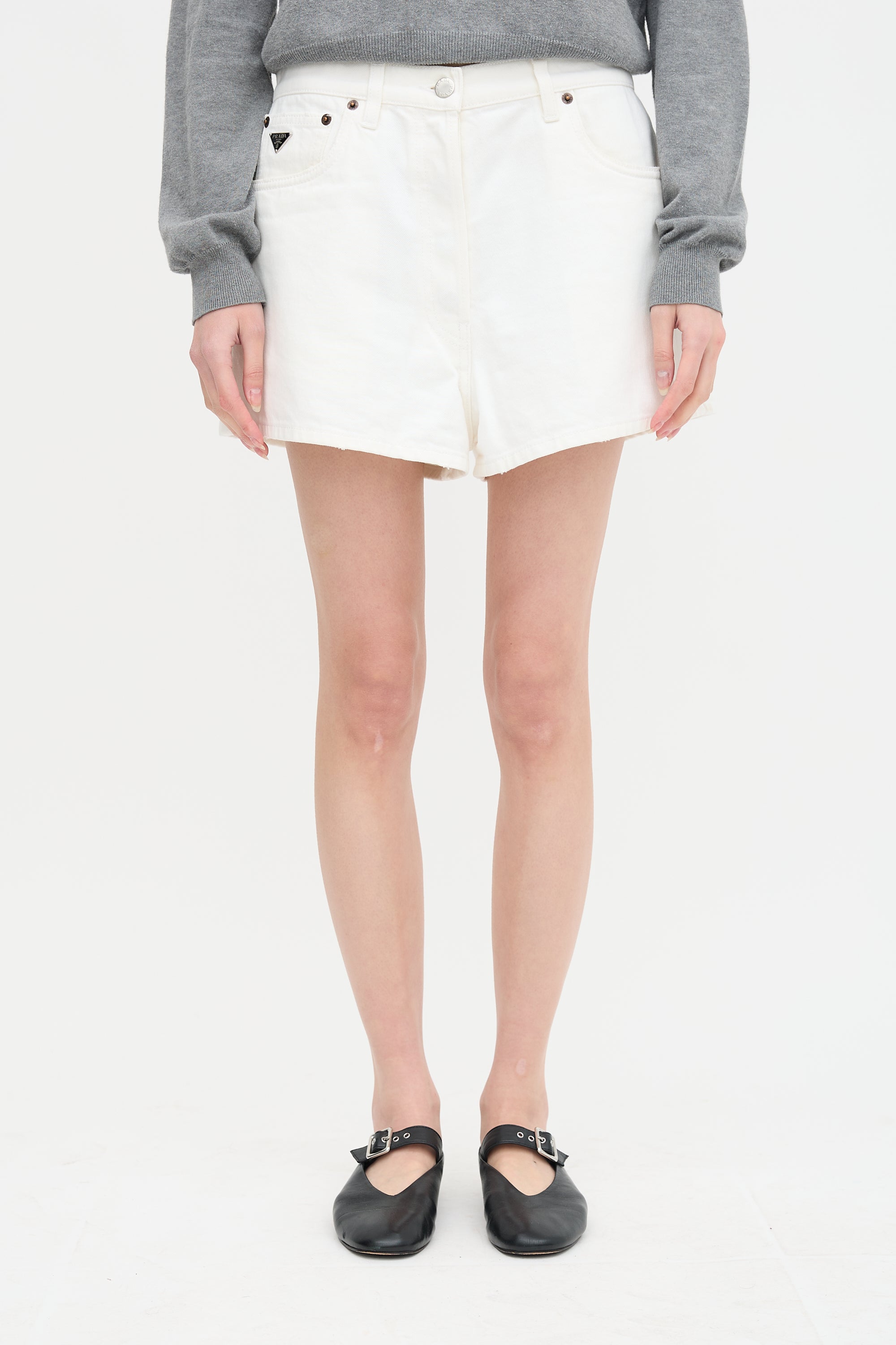 Prada 2023 Triangle Logo Shorts