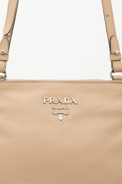 Prada Daino Leather Double Zip Bag