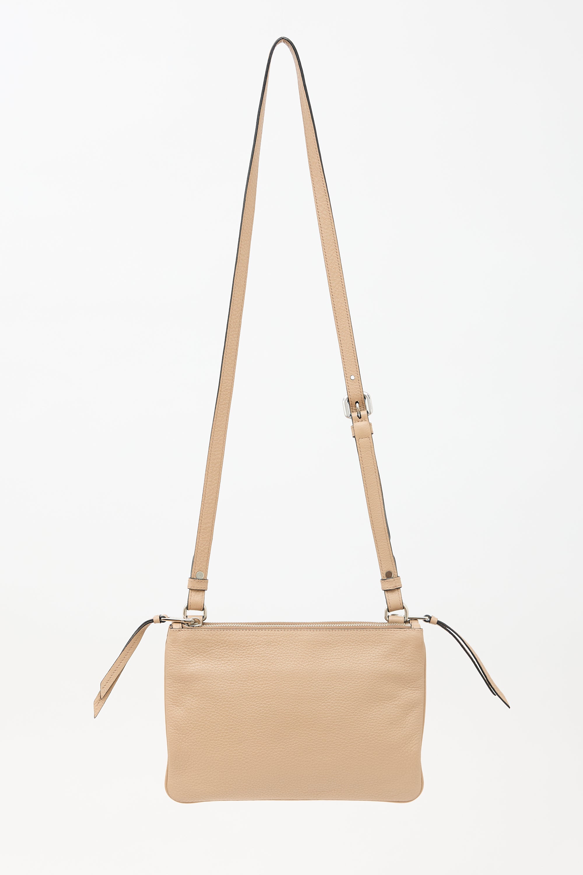 Prada Daino Leather Double Zip Bag