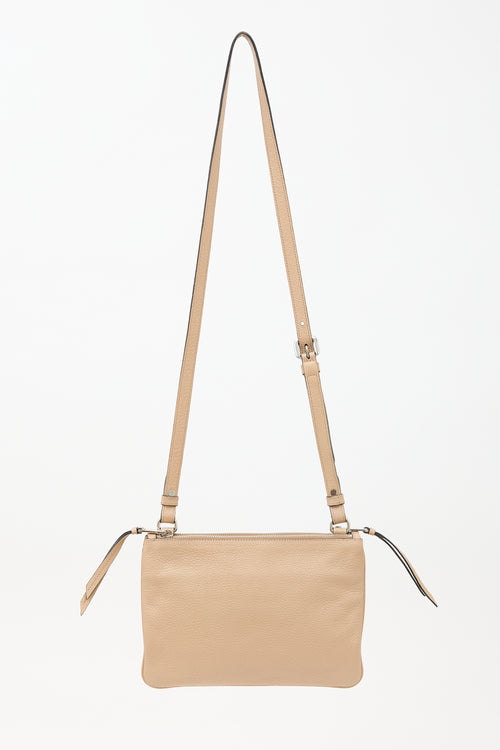 Prada Daino Leather Double Zip Bag
