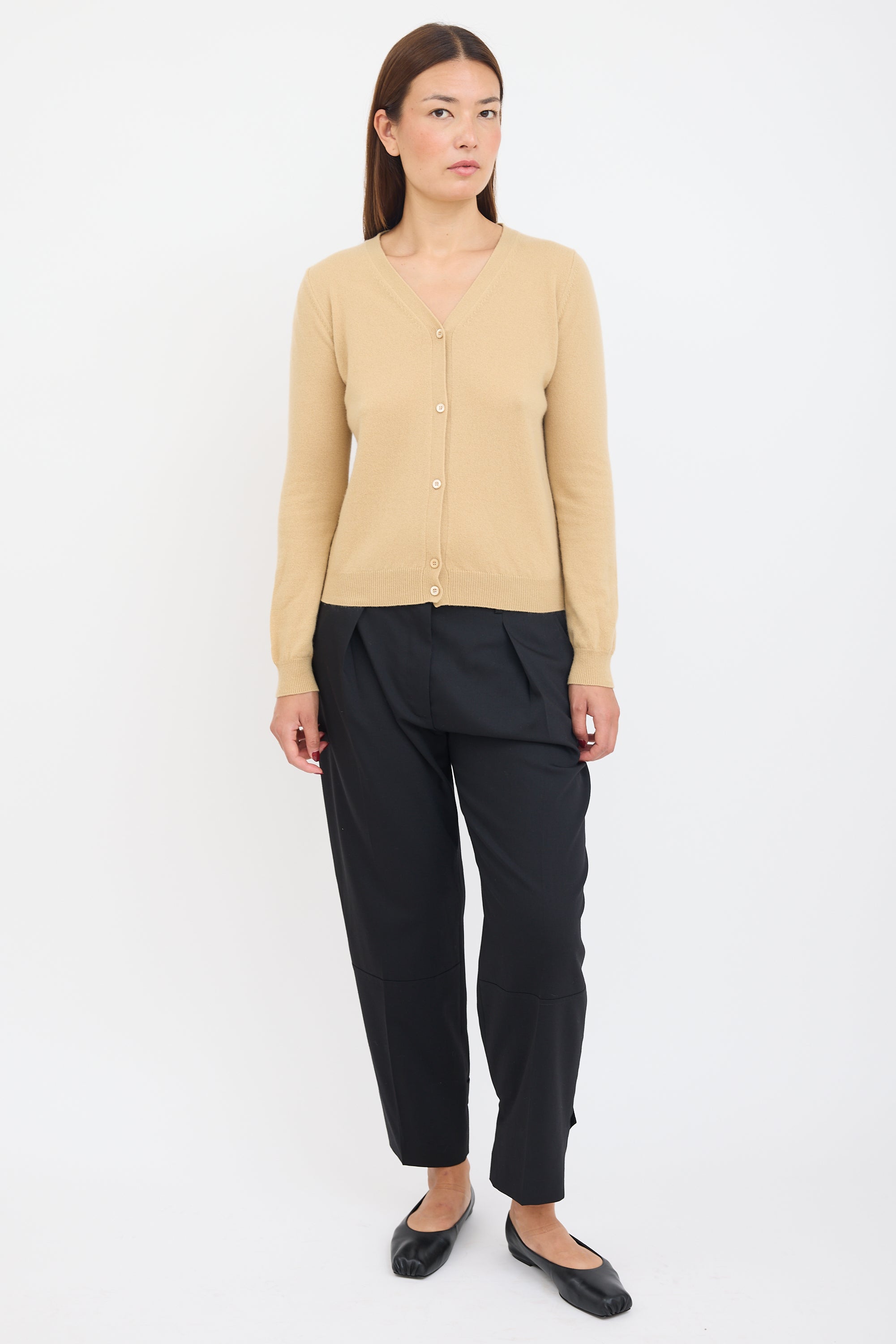 Prada Beige Cashmere Knit Cardigan