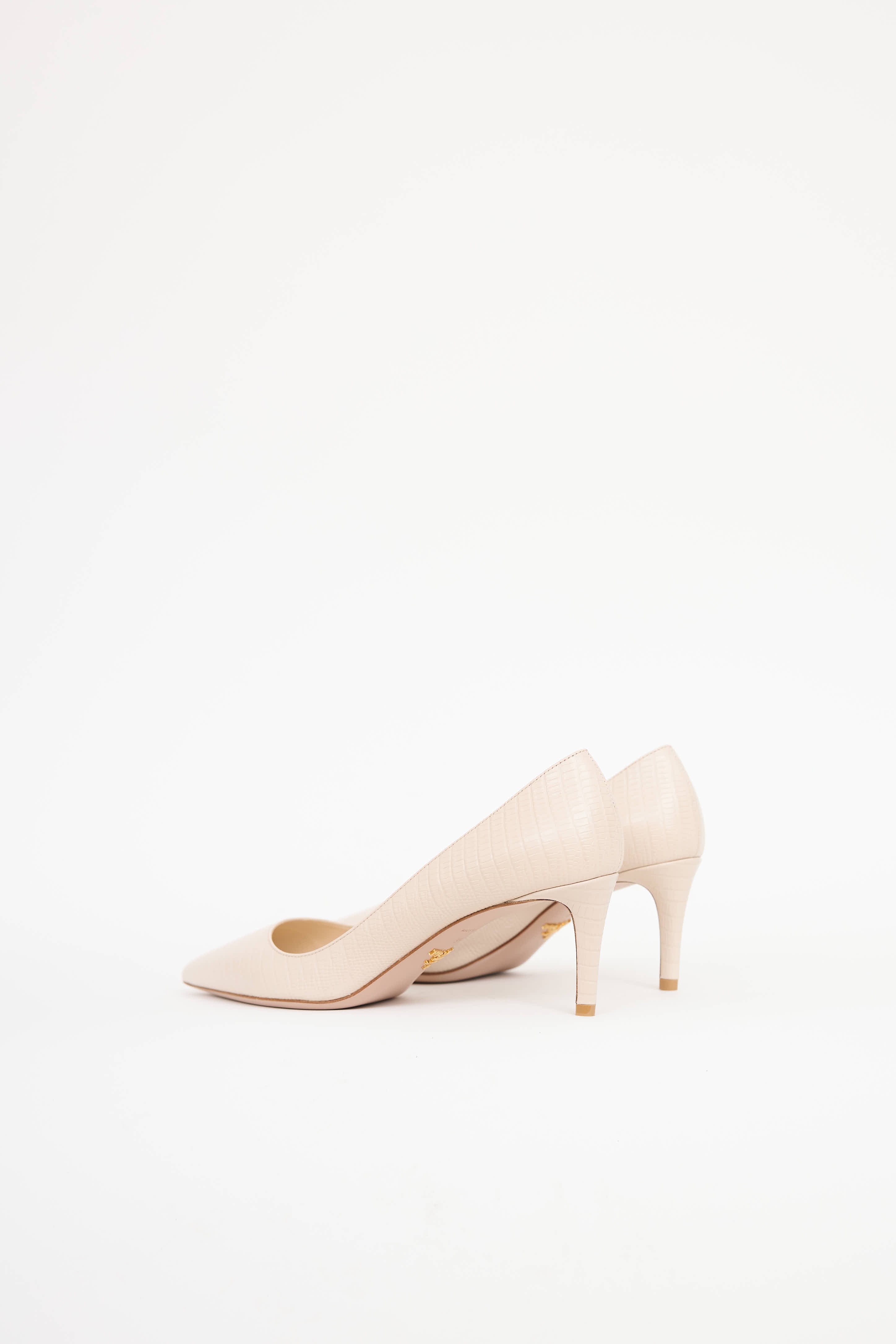 PradaCroc Embossed Pump