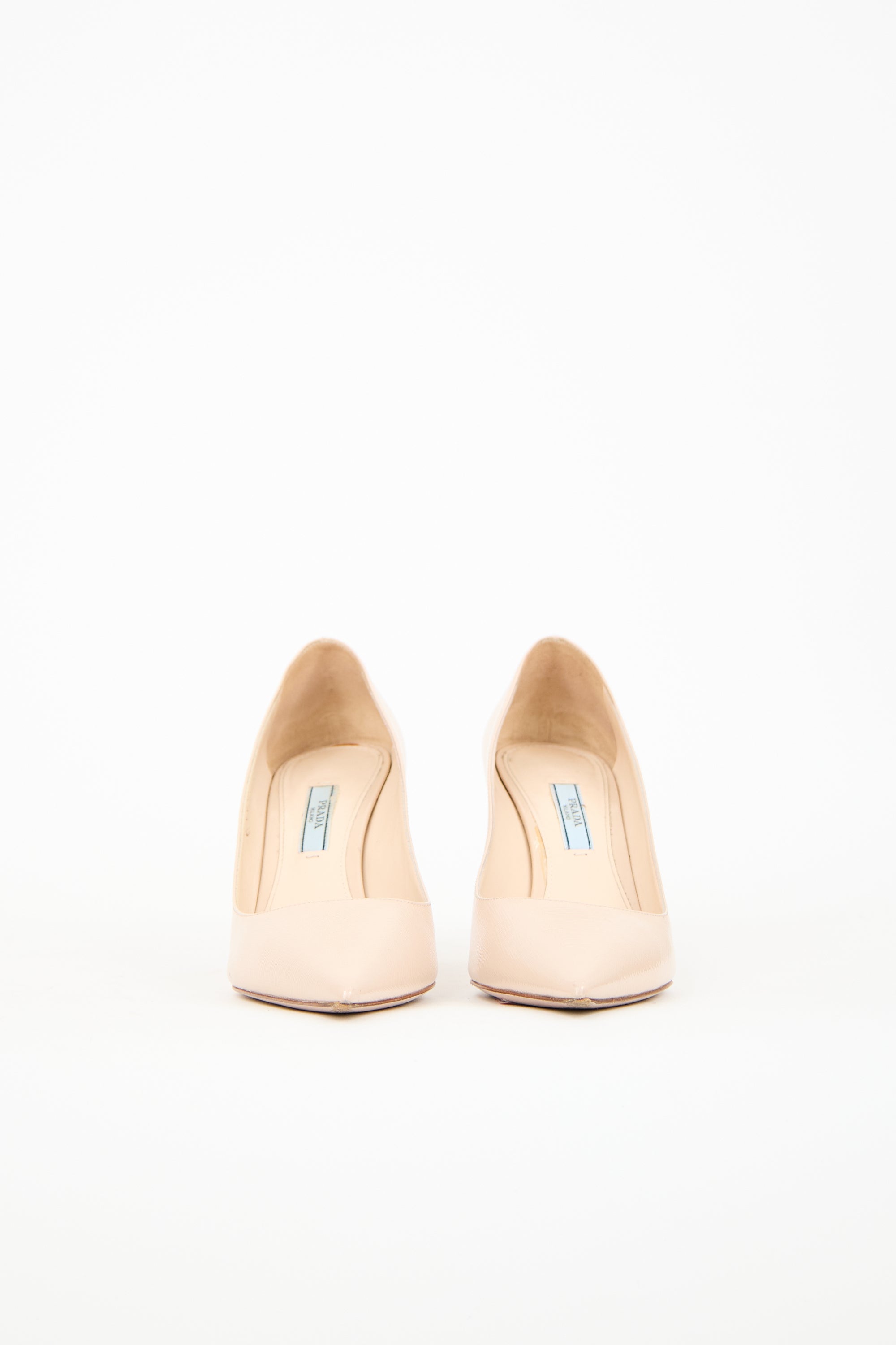 Prada Beige Patent Leather Pump
